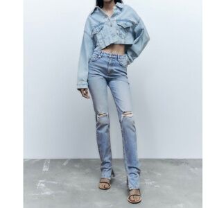 Zara TRF ripped jeans sz 6